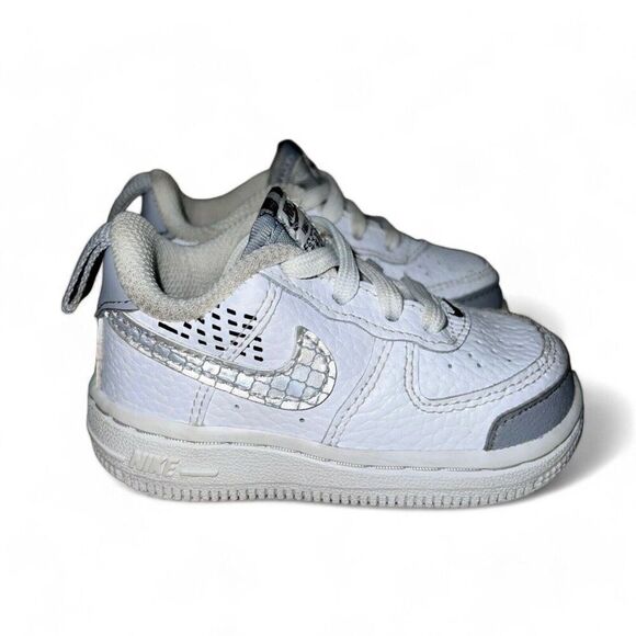 Nike Air Force 1 LV8 2 TD 'White Wolf Grey' CK0830-100 Toddler 4C - Picture 3 of 9
